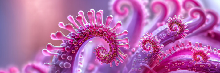 Coronavirus sars cov 2 forming spiral shape spreading infection