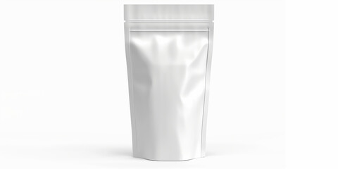 Blank white doypack packaging standing up pouch bag
