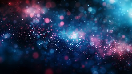 Fototapeta premium Abstract Bokeh Lights Background with Blue and Pink Colors - Colorful Defocused Particles Illustration