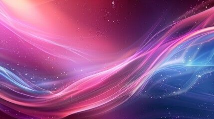 Obraz premium Abstract Colorful Wave Background - Dynamic Light Streaks with Sparkling Particles