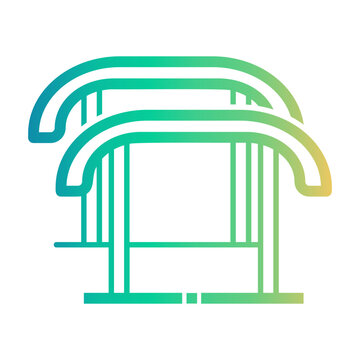 parallel bars Line Gradient Icon