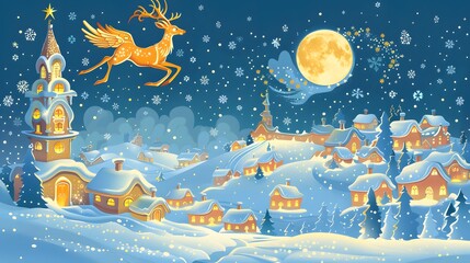 christmas deer background