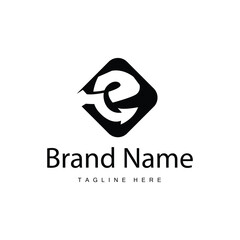 E letter logo in simple style Luxury product brand template illustration