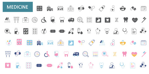 Hospital, medical related icons vector illustration high capacity