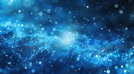 Digital Network and Global Connectivity on a Blue Sky Background