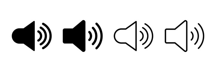 Speaker icon vector isolated on white background. Volume icon. Loudspeaker icon vector. Audio. Sound