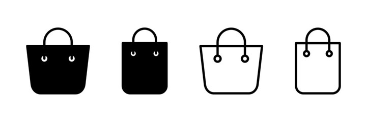 Shopping bag icon vector isolated on white background. Shopping bag vector icon. Basket icon