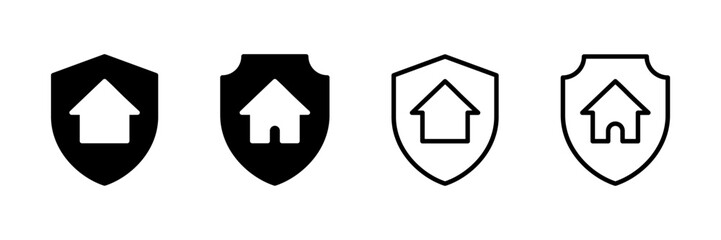 Home insurance icon vector isolated on white background. home protection icon