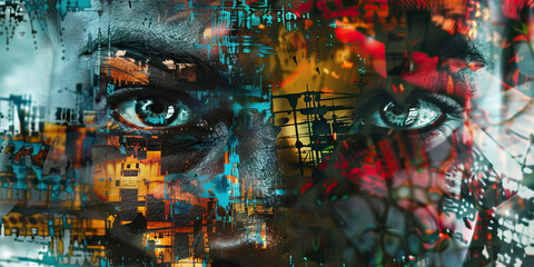 Human portrait face. Technology for Peace: Leveraging Innovation for Conflict Prevention and Resolution