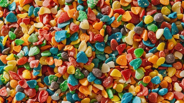 Colorful Fruity Pebbles Cereal. Vibrant and Delicious Breakfast Concept