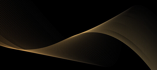 Gold lines gradient on dark background © jackreznor