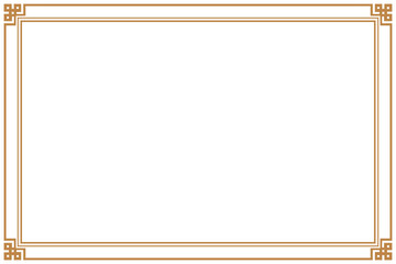 Elements of chinese style frames border. Gold on white classic oriental motifs. Design print for greeting cards, wedding invitations, restaurant menu, royal certificates. Set 91