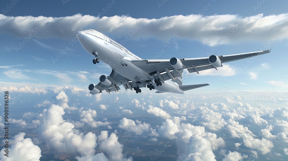 Wall mural international air transportation, cargo, aircraft and airport