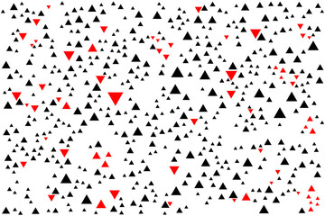 Triangles shapes are different sizes and have a seamless background pattern for commercials.
