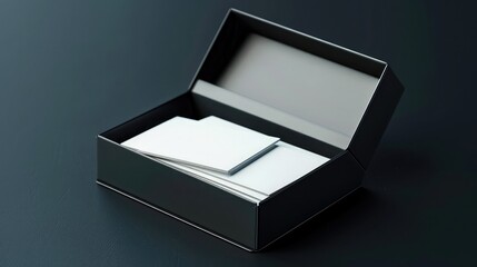 Business card holder with blank cards, representing networking opportunities