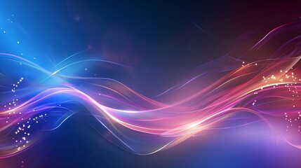 Fototapeta premium Vibrant Abstract Digital Wave Background with Sparkling Light Effects