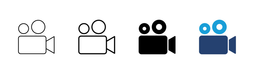 Video icon set. video camera icon vector. movie sign. cinema