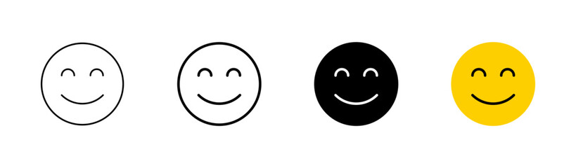 smile icon set. smile emoticon icon. feedback