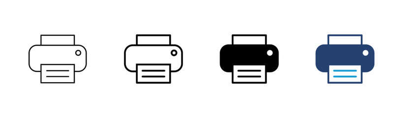 Obraz premium Print icon set. printer icon vector.