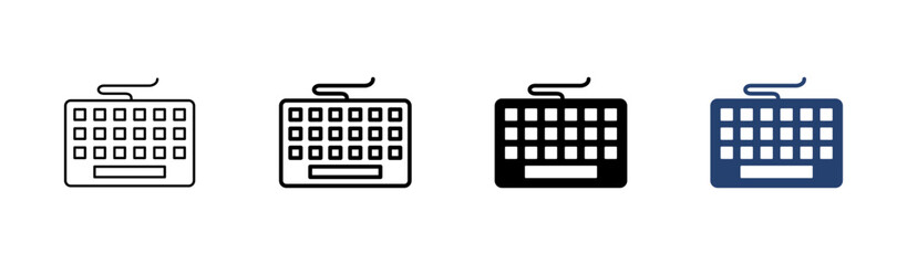 Naklejka premium Keyboard icon set. keyboard vector symbol