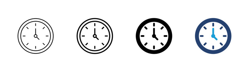 Clock icon set. Time icon vector. watch icon symbol
