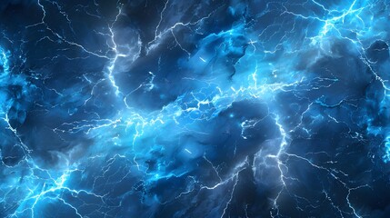 Lightenings effect background in blue sky. 