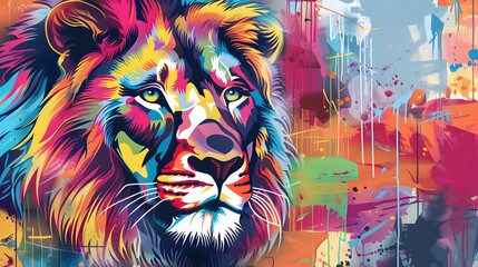 lion illustration background