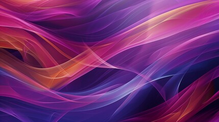 Vibrant Abstract Waves in Purple and Pink Color Palette, Light and Flowing Graphic Design Background