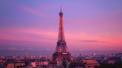 Obraz premium Olympic spirit and romantic landmark: the unique charm of the Eiffel Tower
