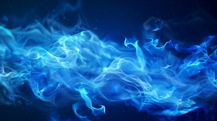 Obraz premium Mesmerizing Blue Smoke in Ethereal Abstract Illustration for Creative Design Projects