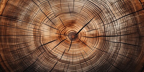 Closeup of a Tree Trunk's Growth Rings