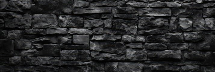 Fototapeta premium Black Stone Wall Texture