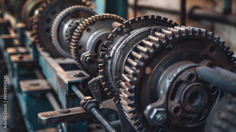 Aufkleber Engineer Examining Mechanical Systems and Machinery in Industrial Workspace