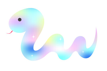 カラフルな蛇のイラスト