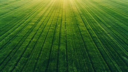 Obraz premium Aerial View of Green Agricultural Field