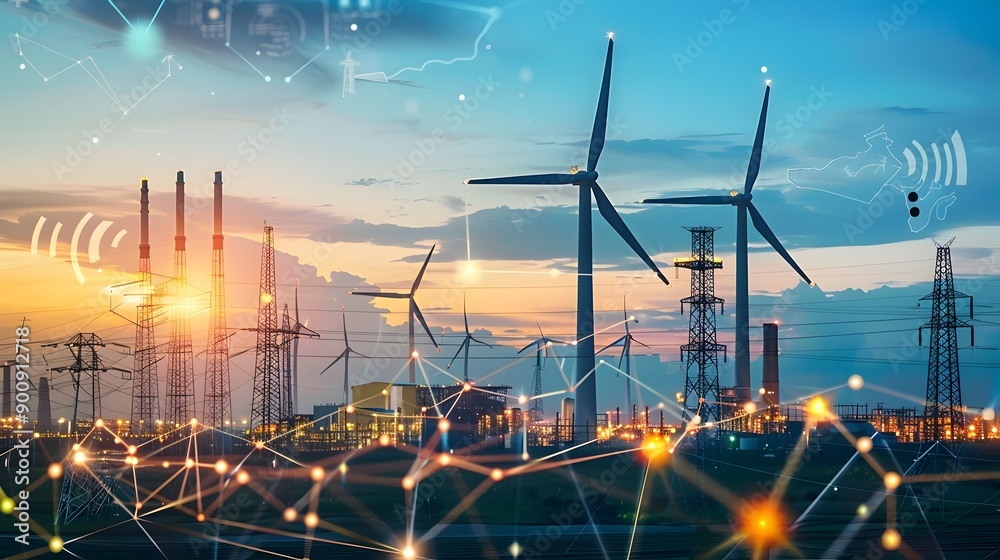 Poster integrating smart energy grids with renewable power and data driven analytics