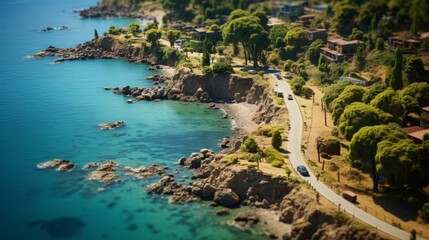 海沿いの風景,Generative AI AI画像