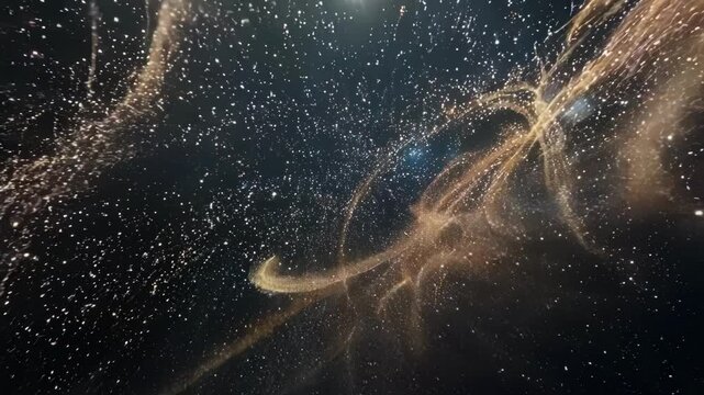 Ethereal and enchanting footage of glistening cosmic dust inviting viewers to get lost in the limitless expanse of space.
