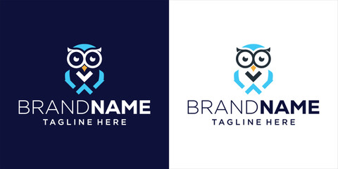 Creative Abstract W Letter Owl Logo Design, Design Inspiration, Illustration, Vector