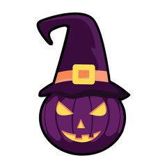 Halloween props icon illustration
