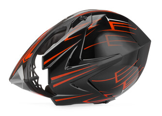 Fototapeta premium New modern motorcycle helmet isolated on white