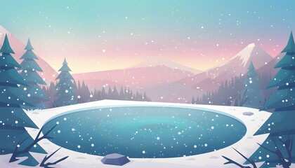 Naklejka premium mountain with snow