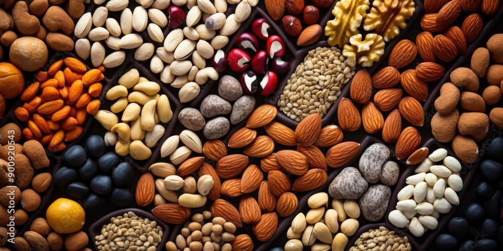 Poster Assortment of Nuts and Seeds