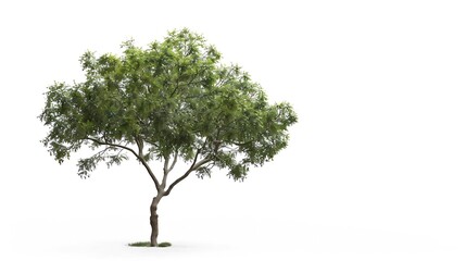 isolated tree on white background with clipping path selected inside picture with white picture easy to select for brush design high qaulity dicut : Generative AI