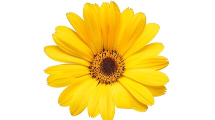 Obraz premium Yellow flower daisy isolated on a white background : Generative AI