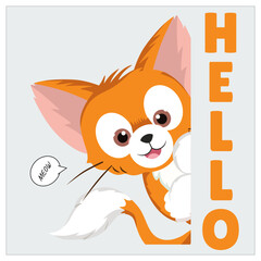 cute cat. art for shirt