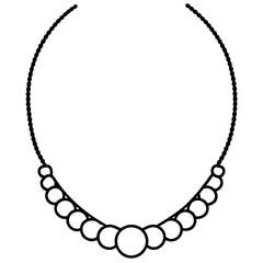Fototapeta premium black pearl necklace isolated on white