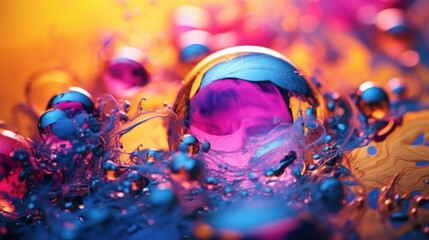 Abstract Bubbles with Vibrant Colors