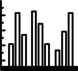 Chart, graph fully editable vector line icon