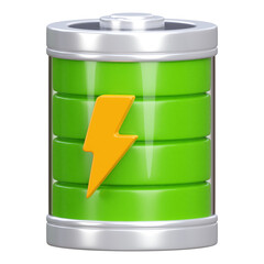 3D render of batteray icon illustration